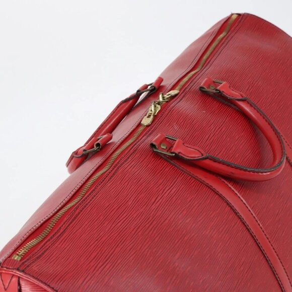 LOUIS VUITTON Epi Keepall 60 Boston Bag Red M42947 LV Auth 148138 - Picture 8 of 16